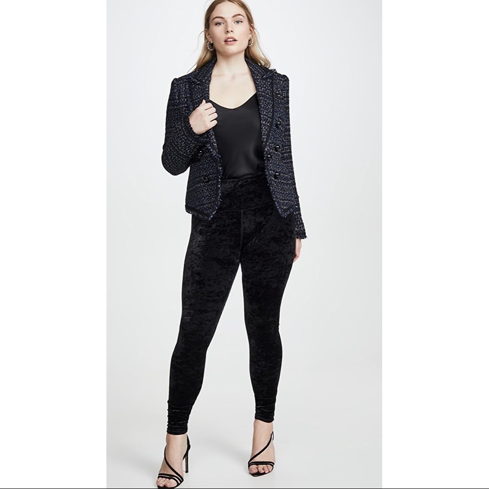 GOOD AMERICAN crushed velvet long leggings
